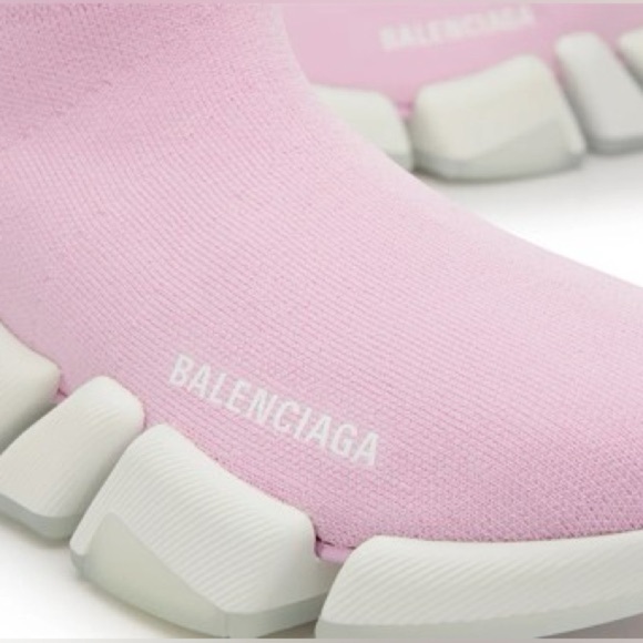 Balenciaga Speed 2.0 Recycled Knit Sneakers in Light Pink Polyester | NEW/NIB - Picture 8 of 16